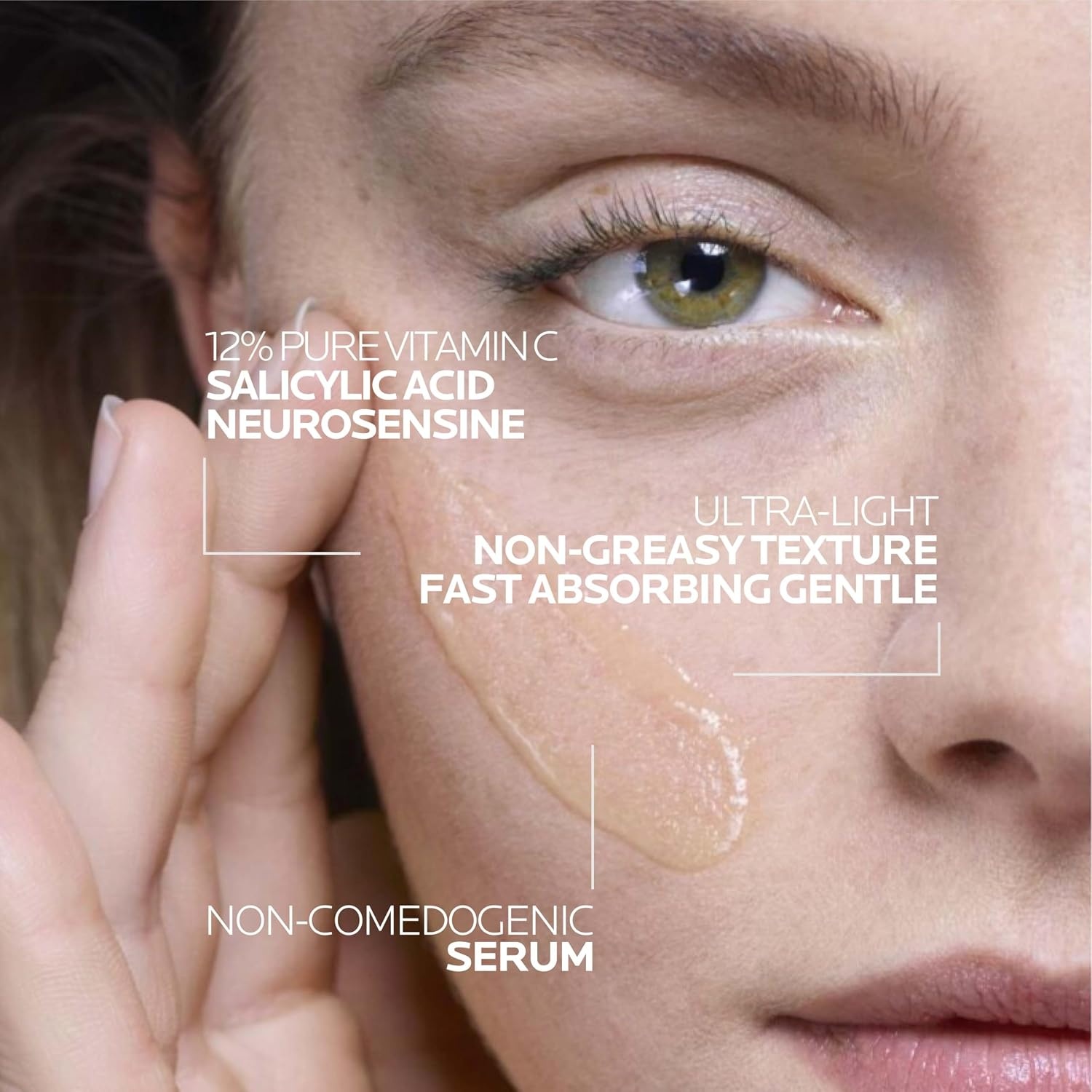 image:imageLa RochePosay Pure 12 Vitamin C Serum For Face With Hyaluronic Acid amp Salicylic Acid Hydrating Face Serum Boost Radiance amp Reduce Wrinkles 2 Formulas for Normal or Oily Skin ControlVitamin C UV Tone Chemical SPF 50