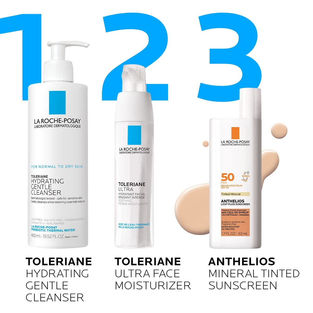 image:imageLa RochePosay Anthelios Mineral Light Fluid Sunscreen for Face in 5 shadesLight