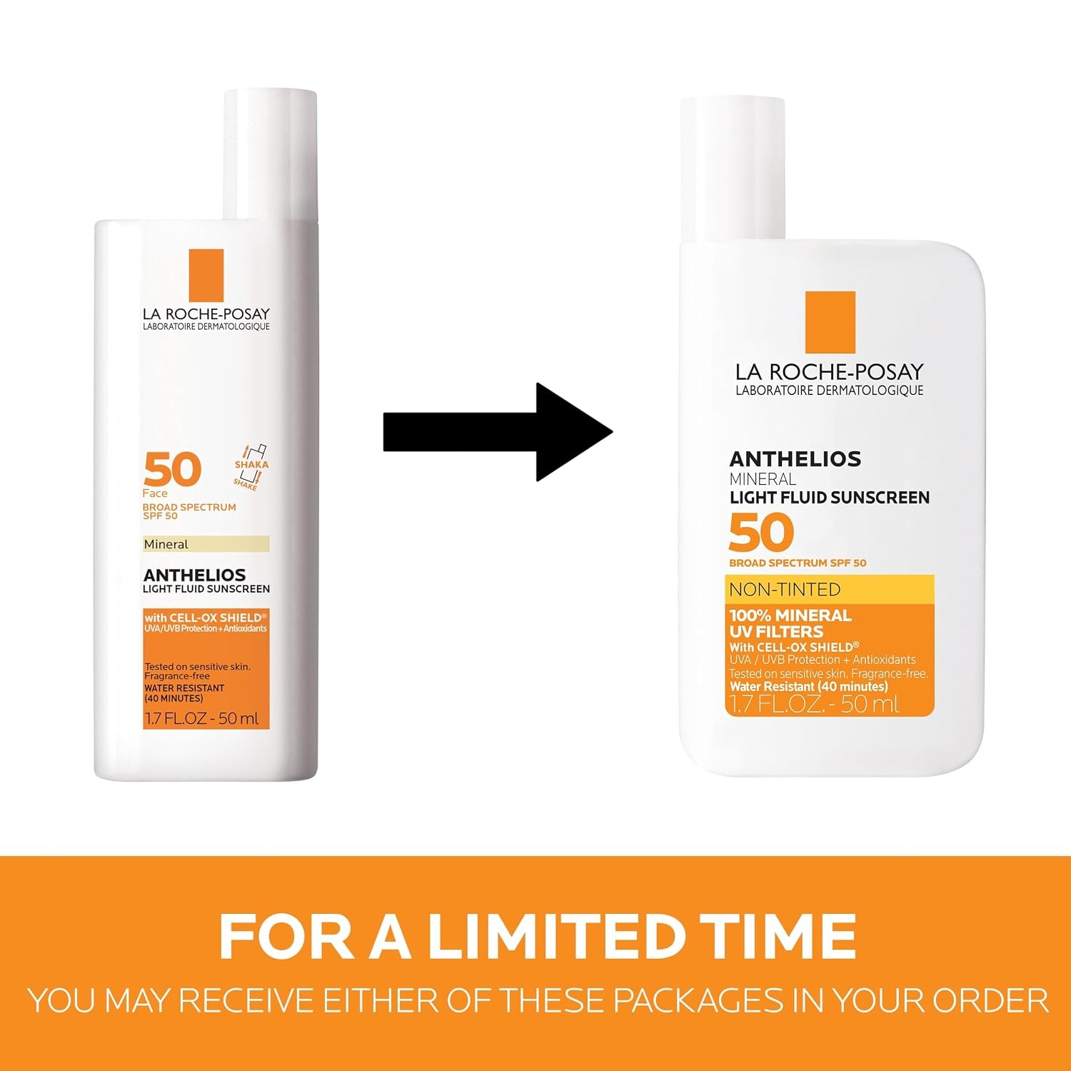 image:imageLa RochePosay Anthelios Mineral Light Fluid Sunscreen for Face in 5 shadesUntinted