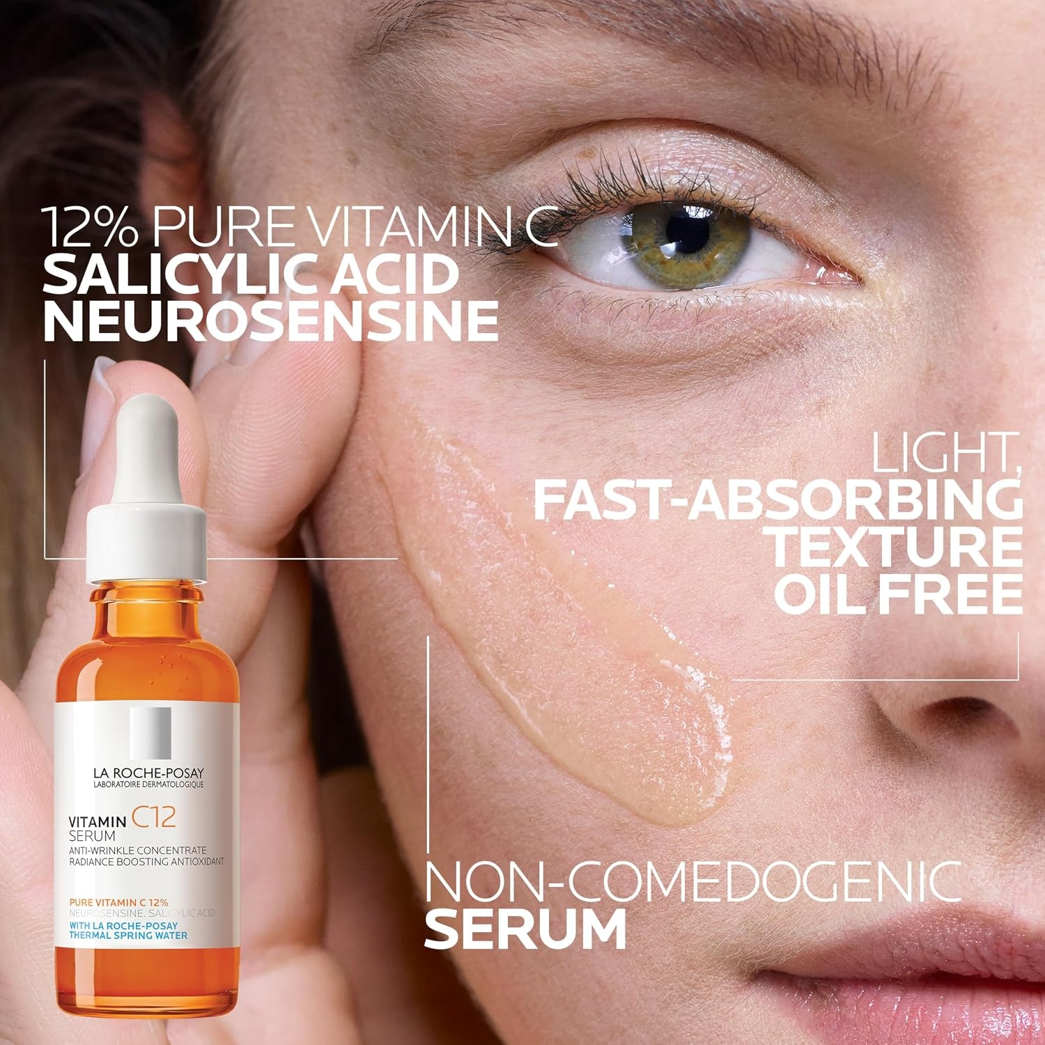 image:imageLa RochePosay Hyalu B5 Pure Hyaluronic Acid Serum for Face Vitamin B5 Hyaluronic Acid Madecassoside Hydrating Serum Visibly Plumps Skin Sensitive Skin Safe Anti Aging OilFree202 Fl Oz Pack of 2