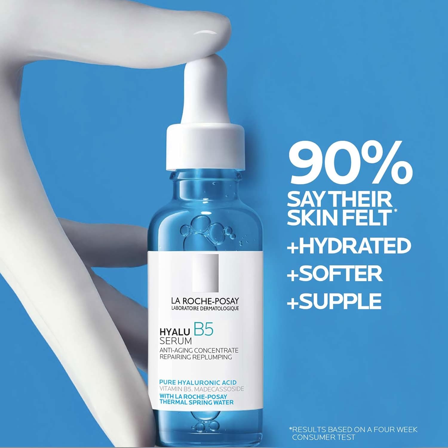 image:imageLa RochePosay Hyalu B5 Pure Hyaluronic Acid Serum for Face Vitamin B5 Hyaluronic Acid Madecassoside Hydrating Serum Visibly Plumps Skin Sensitive Skin Safe Anti Aging OilFree202 Fl Oz Pack of 2