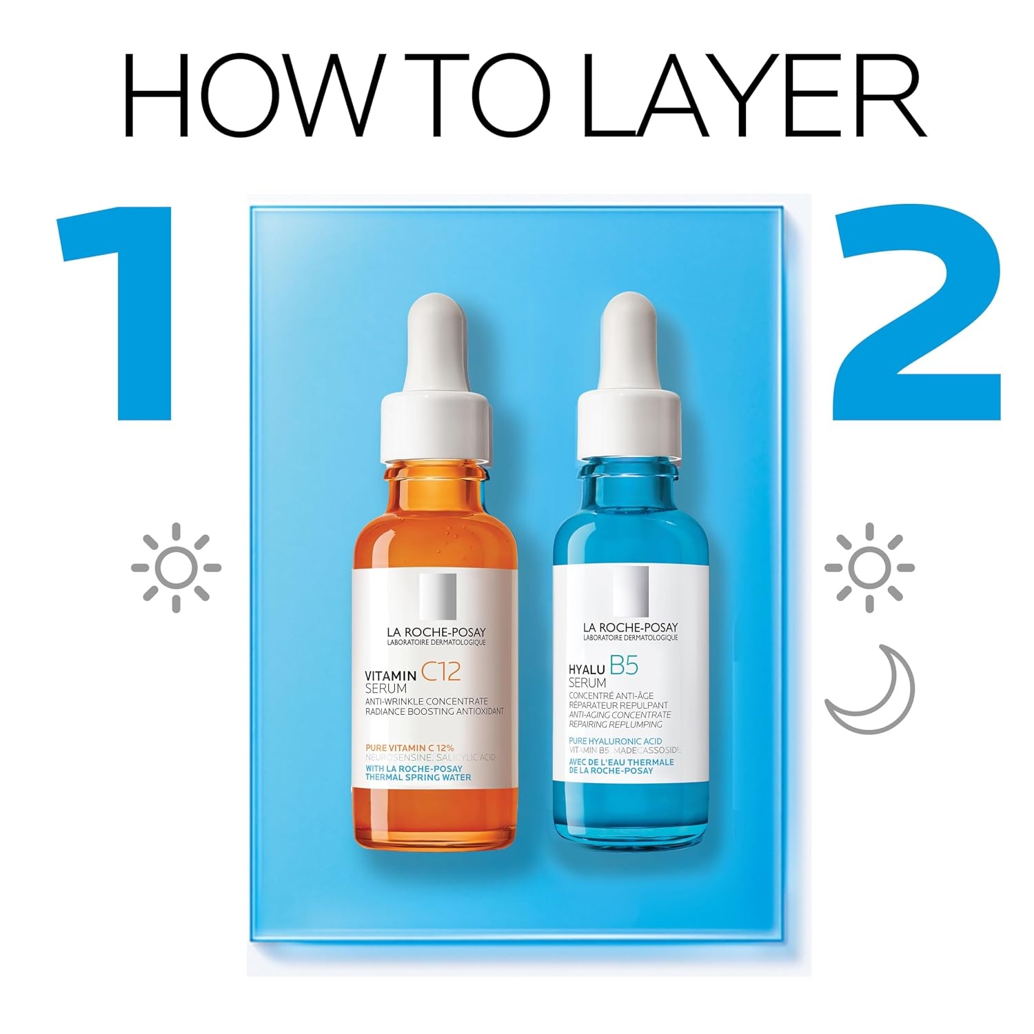 image:imageLa RochePosay Hyalu B5 Pure Hyaluronic Acid Serum for Face Vitamin B5 Hyaluronic Acid Madecassoside Hydrating Serum Visibly Plumps Skin Sensitive Skin Safe Anti Aging OilFree202 Fl Oz Pack of 2