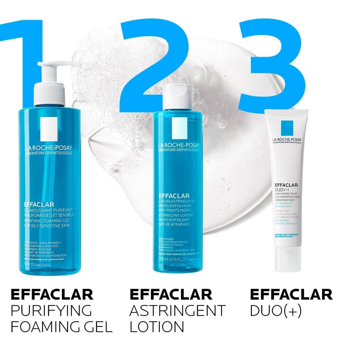 image:imageLa RochePosay Effaclar Foaming Gel Cleanser for Oily Skin1352 Fl Oz Pack of 2