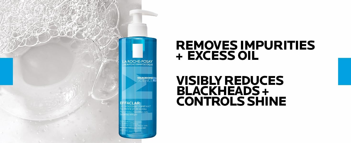 image:imageLa RochePosay Effaclar Foaming Gel Cleanser for Oily Skin1352 Fl Oz Pack of 2