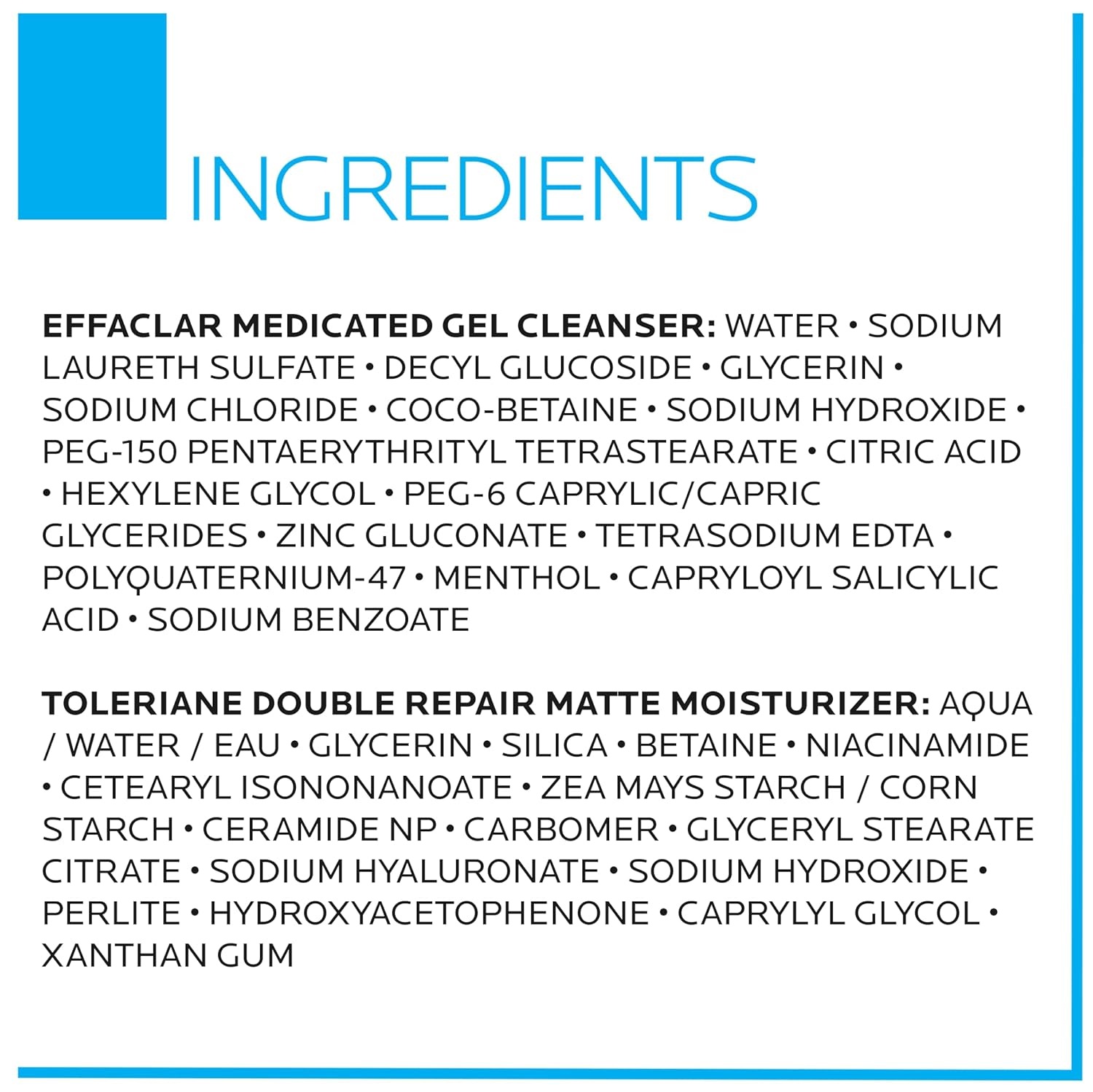 image:imageLa RochePosay Effaclar Medicated Acne Face Wash with Salicylic Acid295 Fl Oz Pack of 2