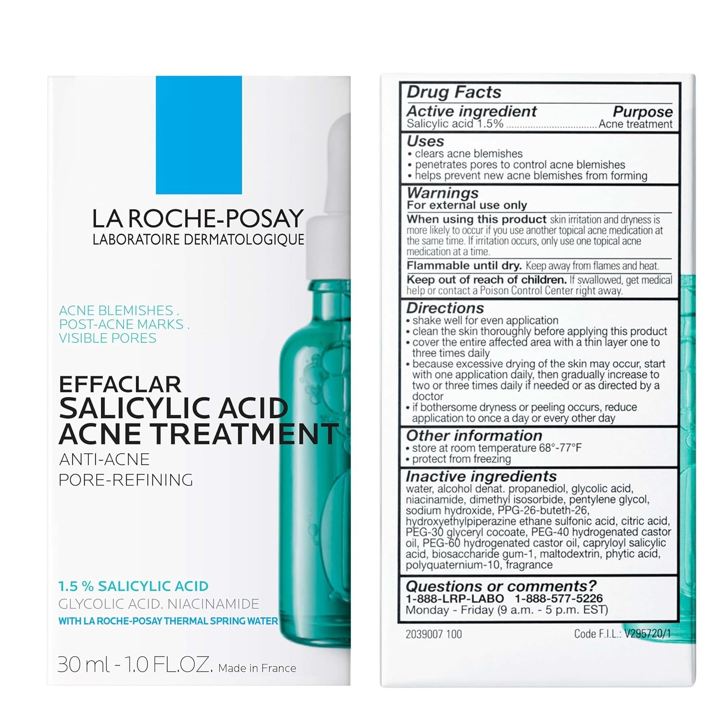 image:imageLa RochePosay Effaclar Salicylic Acid Acne Serum Treatment Pore MinimizerEffaclar Salicylic Acid Serum
