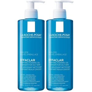 La Roche-Posay Effaclar Foaming Gel Cleanser for Oily Skin(13.52 Fl Oz (Pack of 2))