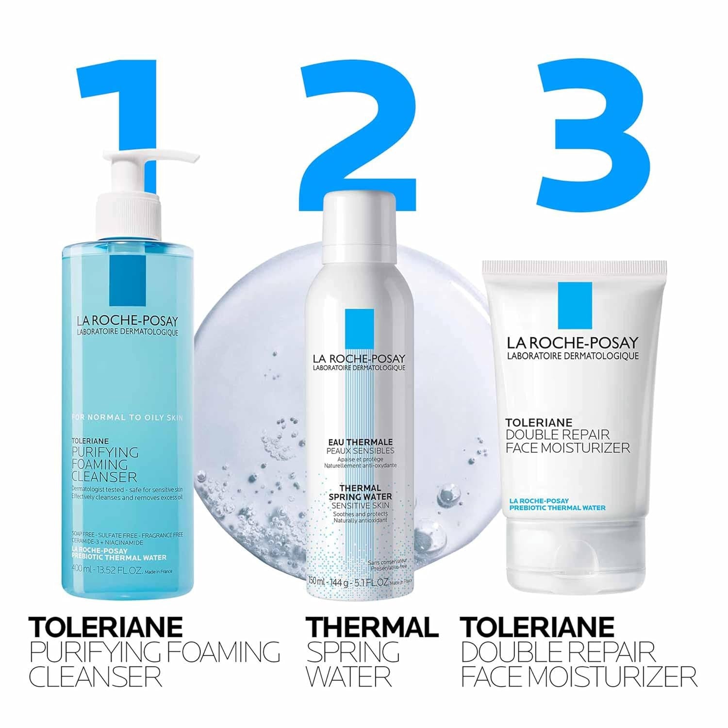 image:imageLa RochePosay Toleriane Purifying Foaming Facial Cleanser with Niacinamide1352 Fl Oz Pack of 1