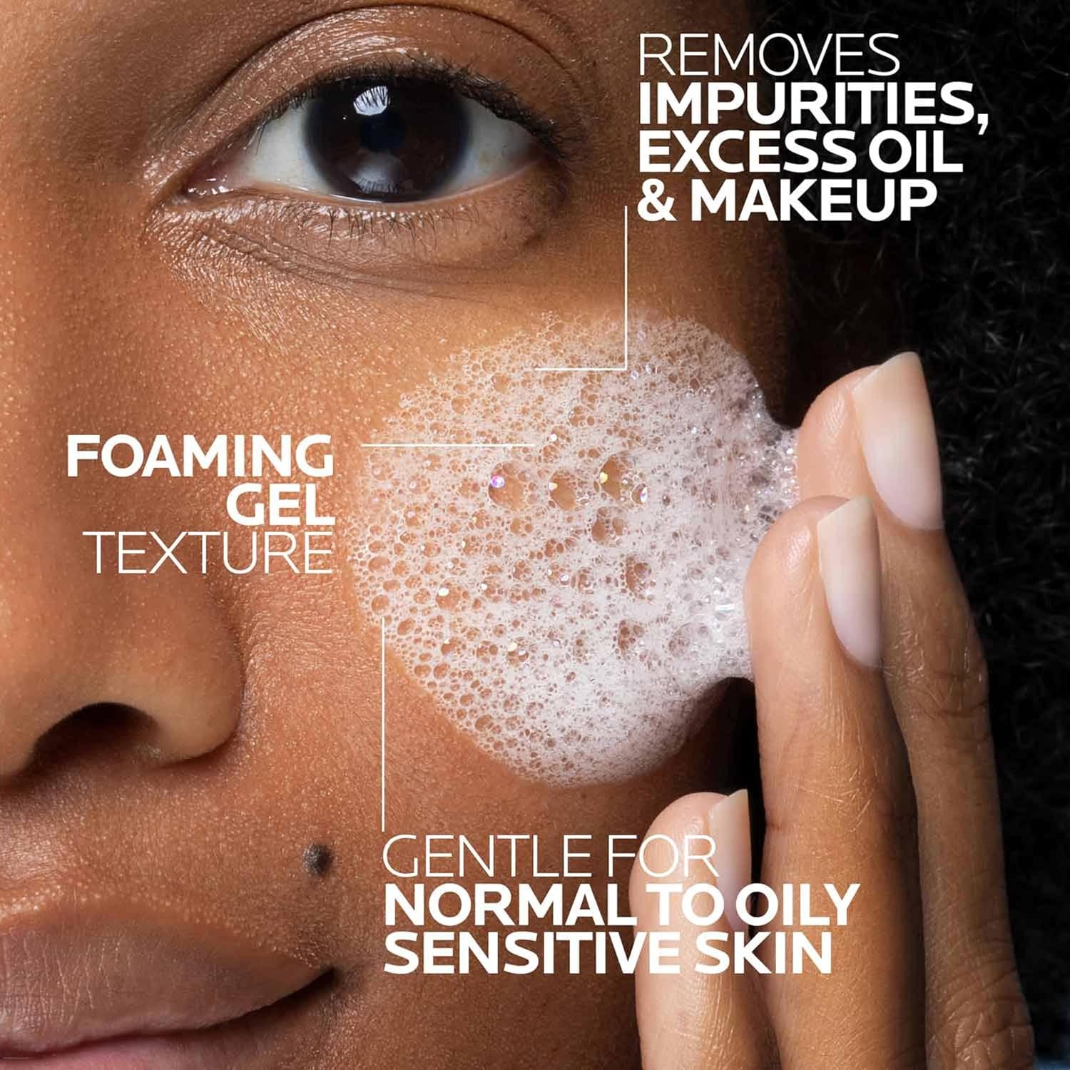 image:imageLa RochePosay Toleriane Purifying Foaming Facial Cleanser with Niacinamide1352 Fl Oz Pack of 1