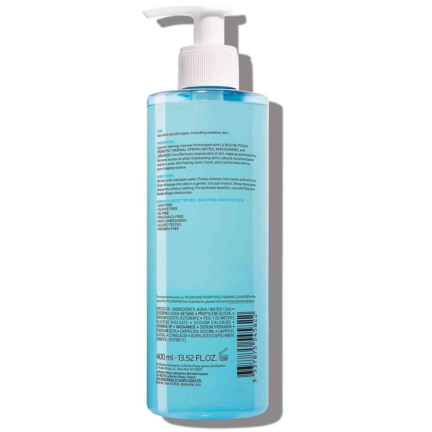 image:imageLa RochePosay Toleriane Purifying Foaming Facial Cleanser with Niacinamide1352 Fl Oz Pack of 2