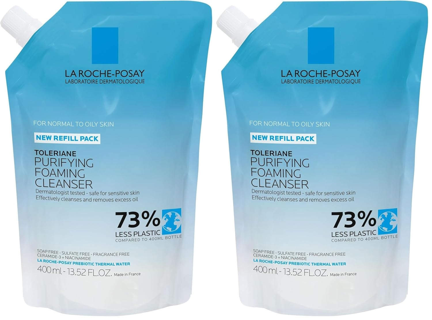 image:imageLa RochePosay Toleriane Purifying Foaming Facial Cleanser with Niacinamide1352 Fl Oz Pack of 2