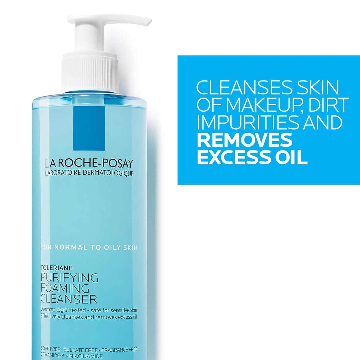 image:imageLa RochePosay Toleriane Purifying Foaming Facial Cleanser with Niacinamide676 Fl Oz Pack of 1