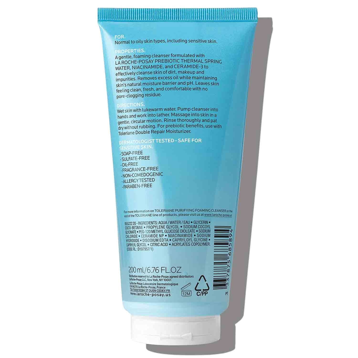 image:imageLa RochePosay Toleriane Purifying Foaming Facial Cleanser with Niacinamide676 Fl Oz Pack of 1