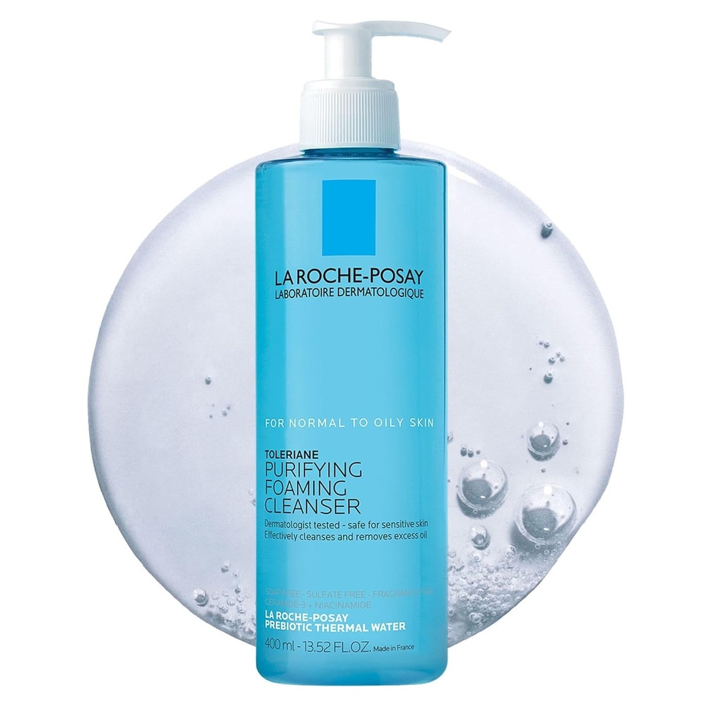 image:imageLa RochePosay Toleriane Purifying Foaming Facial Cleanser with Niacinamide1352 Fl Oz Pack of 1