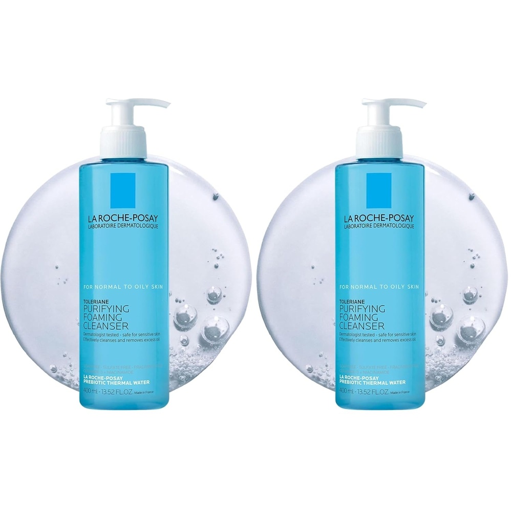 image:imageLa RochePosay Toleriane Purifying Foaming Facial Cleanser with Niacinamide1352 Fl Oz Pack of 2