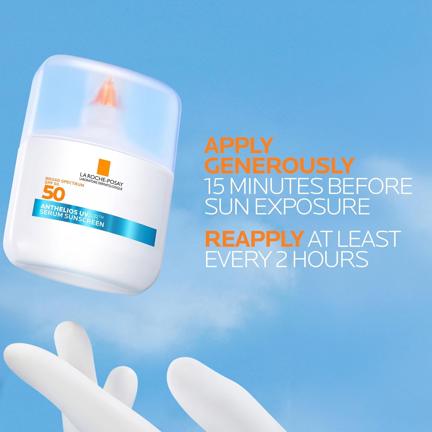 image:imageLa RochePosay Anthelios UVAir Sunscreen Serum SPF 50 with hyaluronic acidChemical