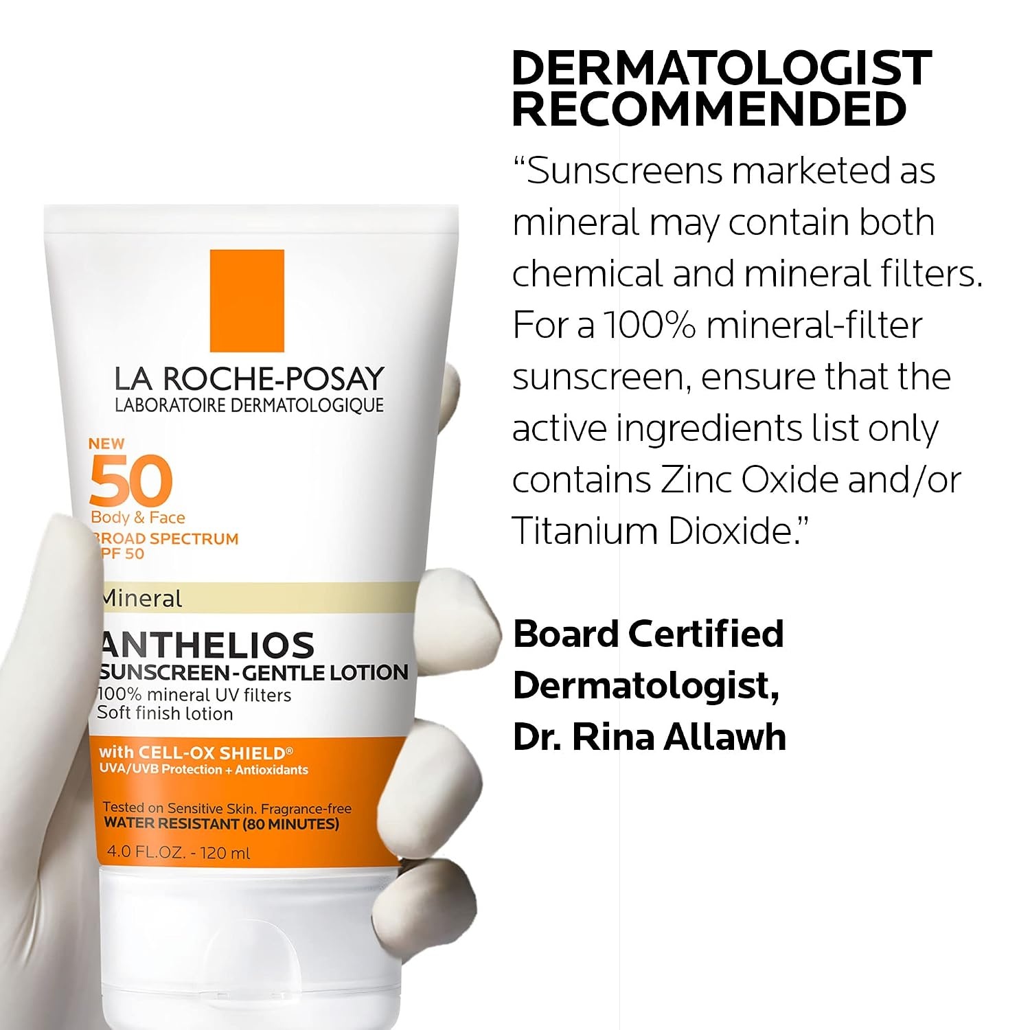 image:imageLa RochePosay Anthelios Mineral Sunscreen SPF 50 Gentle LotionSPF 50