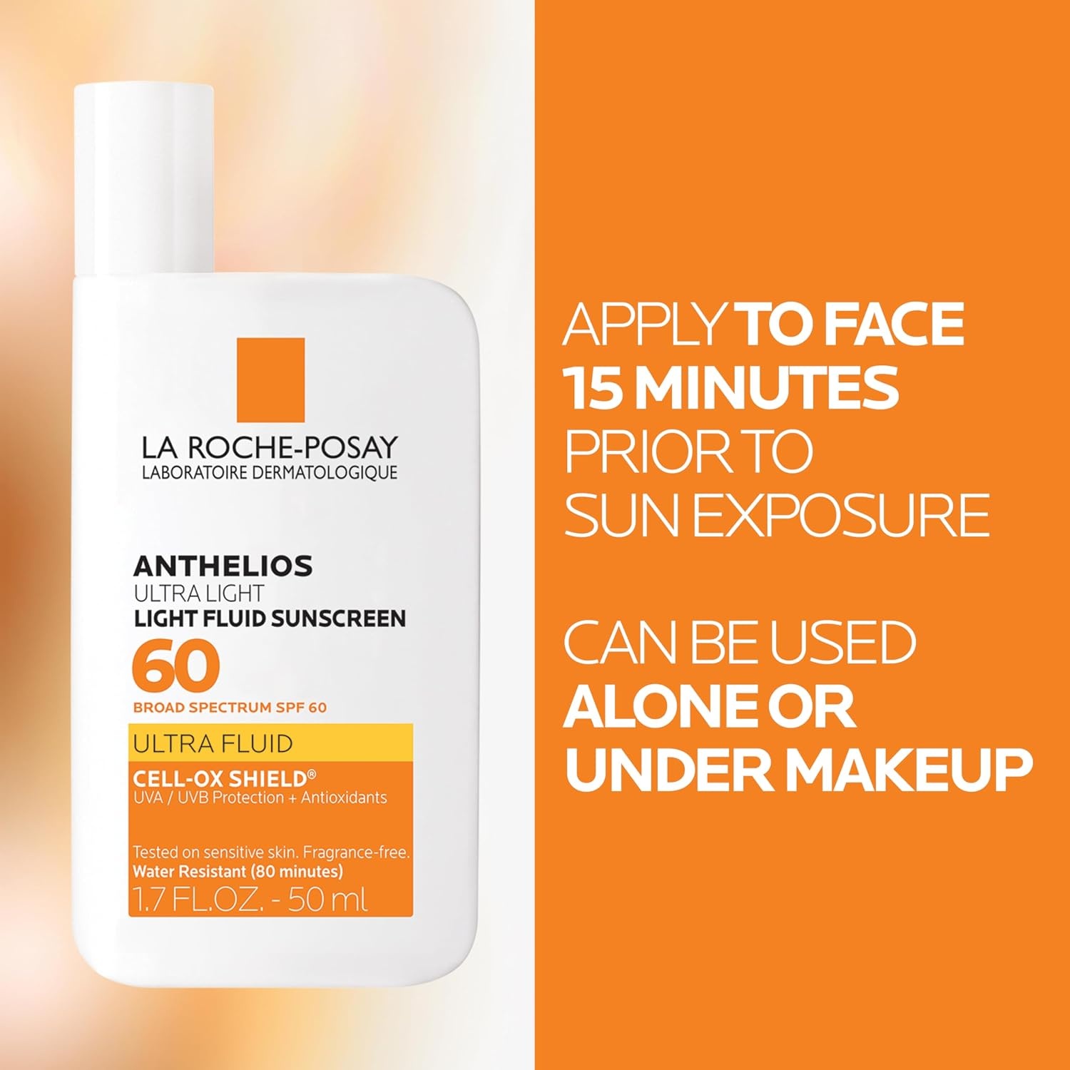 image:imageLa RochePosay Anthelios Ultra Light Fluid Sunscreen for Face SPF 60 17oz