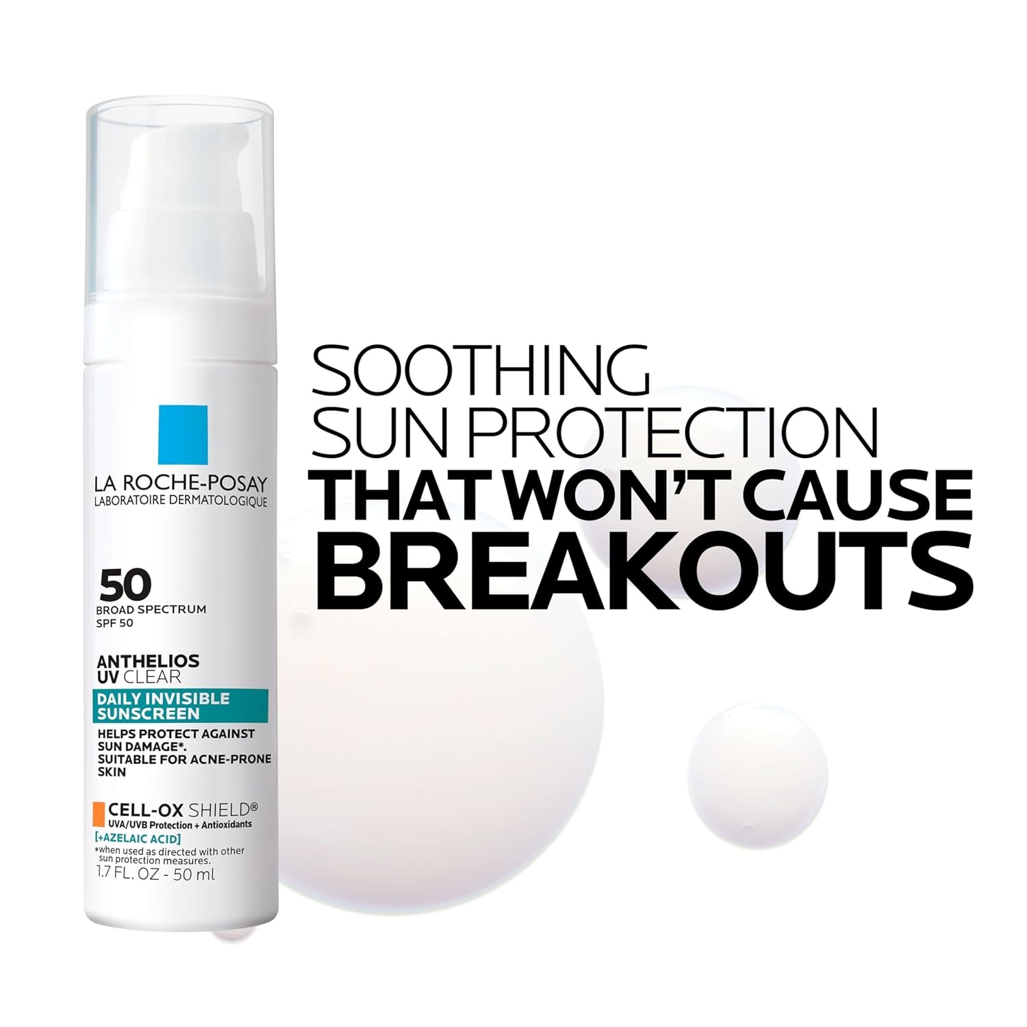 image:imageBundle of La RochePosay Effaclar Salicylic Acid Treatment to Minimize Pores Clear Acne Blemishes and Post Acne Marks Anthelios UV Clear Sunscreen SPF 50 Daily Sunscreen for Face with Azelaic Acid