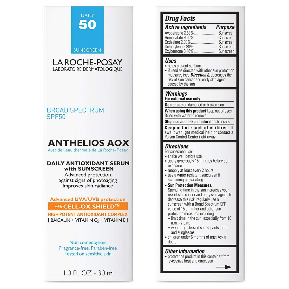 image:imageLa RochePosay Anthelios AOX Antioxidant Serum with Sunscreen SPF 50 1oz