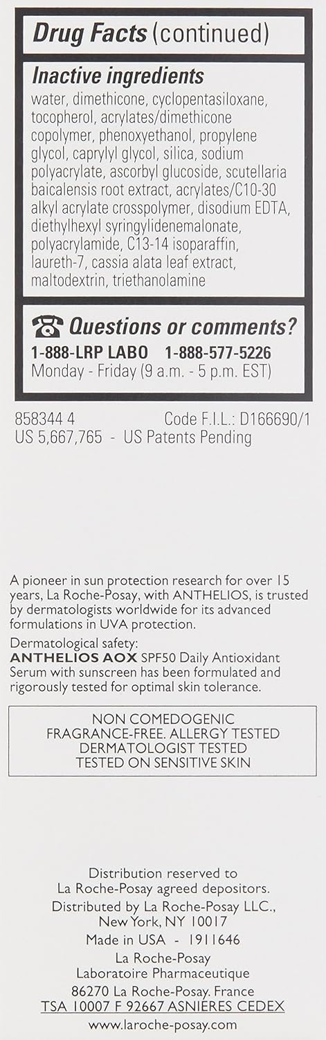 image:imageLa RochePosay Anthelios AOX Antioxidant Serum with Sunscreen SPF 50 1oz
