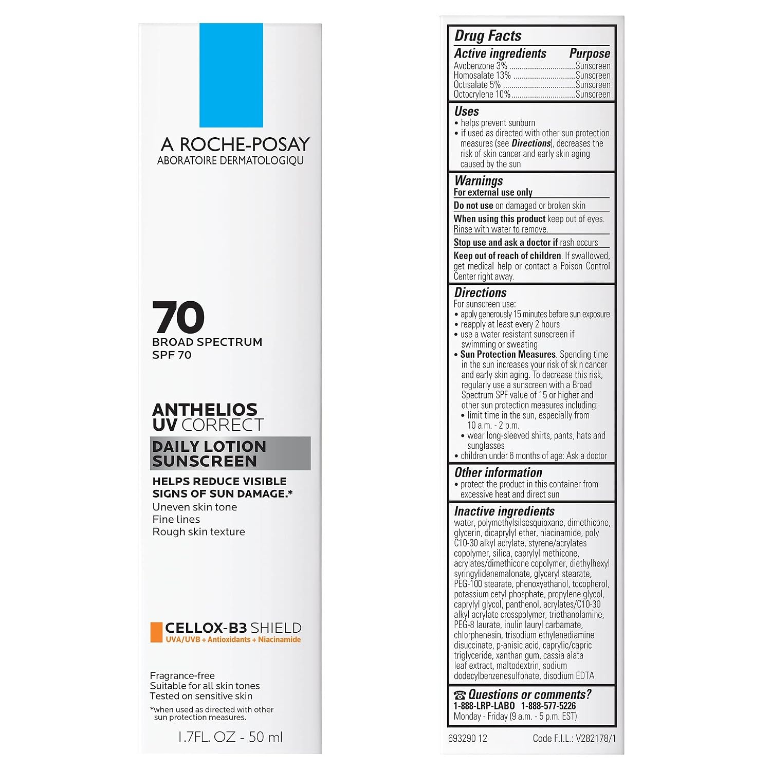 image:imageLa RochePosay Anthelios UV Correct SPF 70 Face Sunscreen amp Lotion 17oz