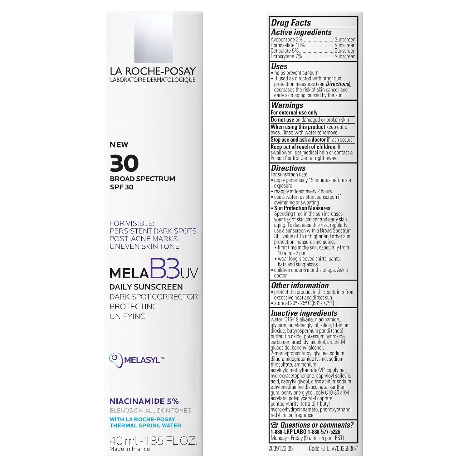 image:imageLa RochePosay Mela B3 UV Face Sunscreen SPF 30 with Niacinamide 135oz