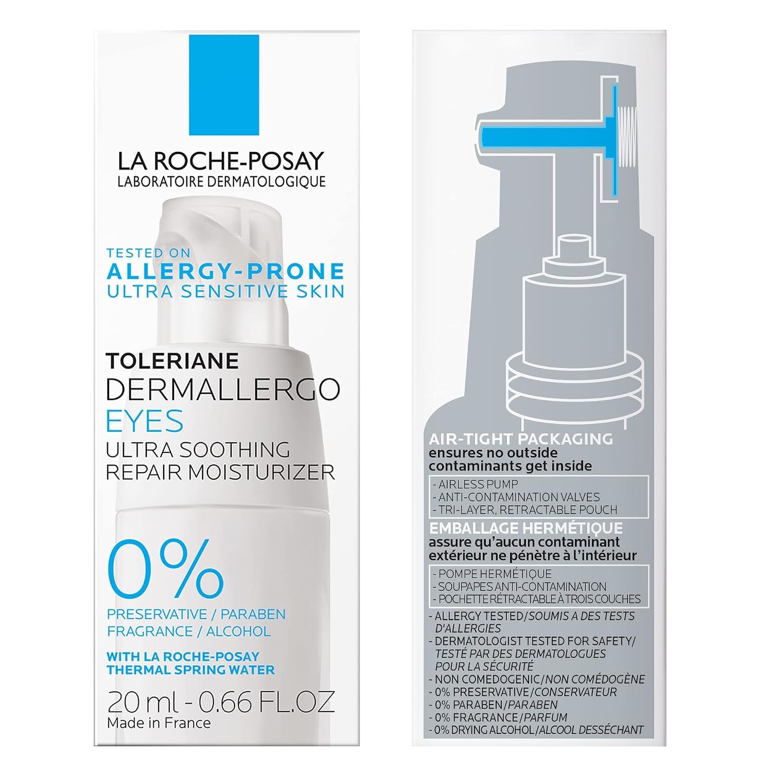 image:imageLa RochePosay Toleriane Dermallergo Eye Cream for Sensitive Skin 068oz