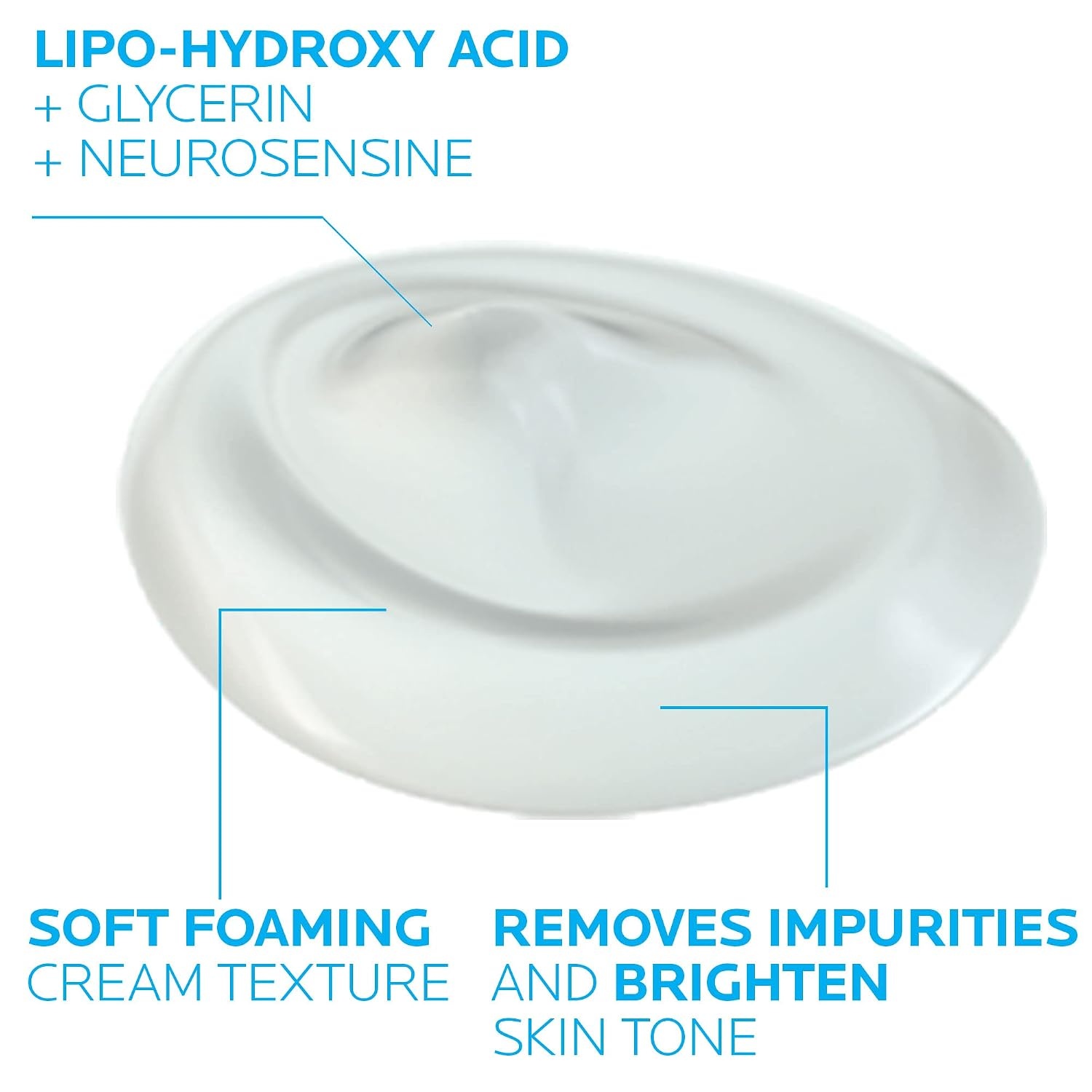 image:imageLa RochePosay Pigmentclar Brightening Face Cleanser Exfoliating Face Wash with LHAs Dark Spot Remover and Skin Tone Brightening Fragrance Free Foaming Cream Cleanser