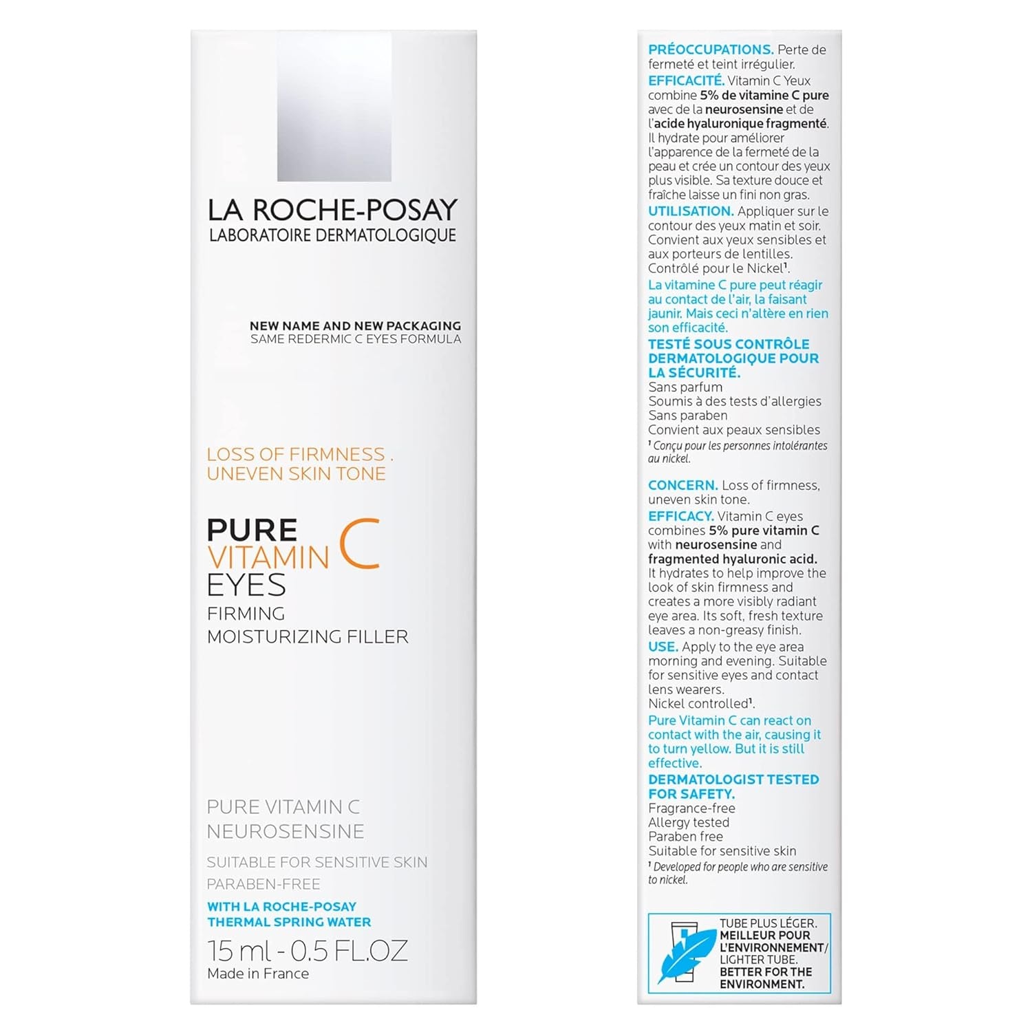 image:imageLa RochePosay Redermic C Vitamin C Eye Cream with Hyaluronic Acid 05oz