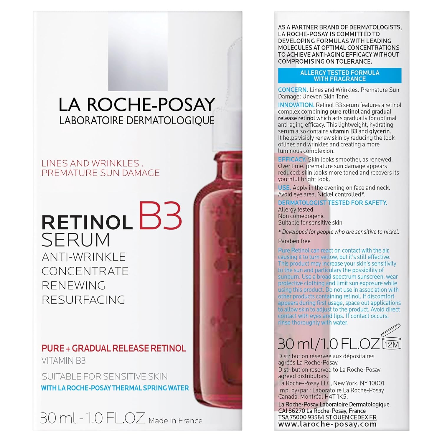 image:imageLa RochePosay Retinol Face Serum with Niacinamide amp Hyaluronic Acid 1oz