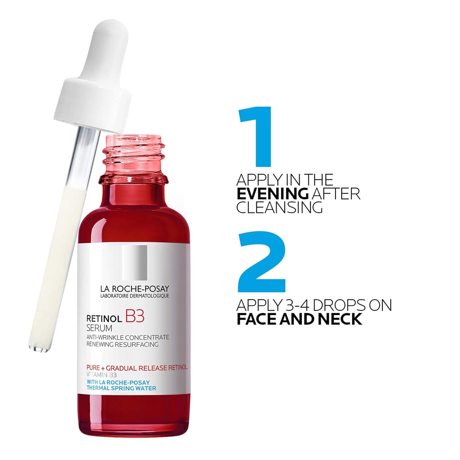 image:imageLa RochePosay Retinol Face Serum with Niacinamide amp Hyaluronic Acid 1oz