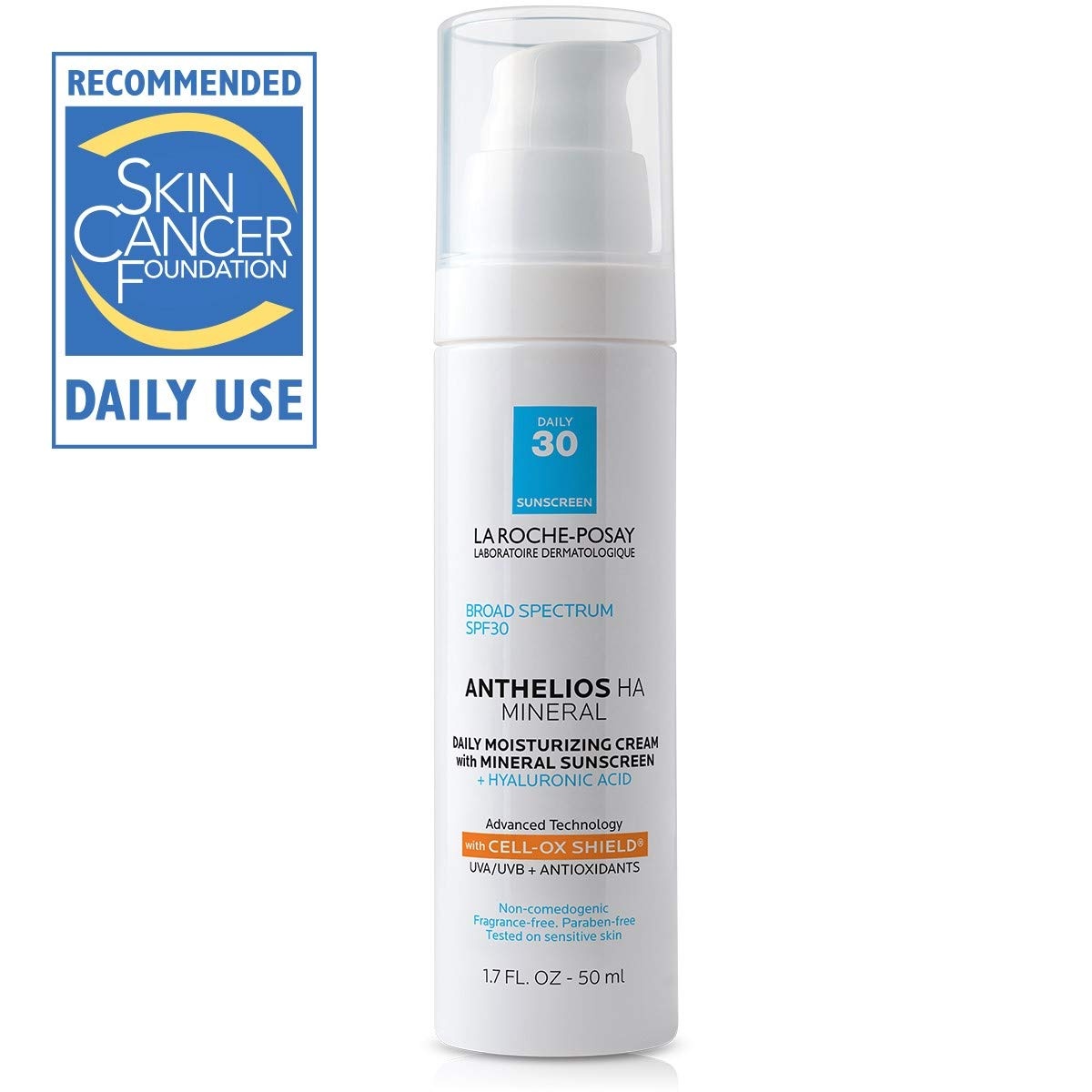image:imageLa RochePosay Anthelios 100 Mineral Sunscreen Moisturizer with Hyaluronic Acid Broad Spectrum SPF 30 Face Sunscreen with Zinc Oxide amp Titanium Dioxide 17 fl oz