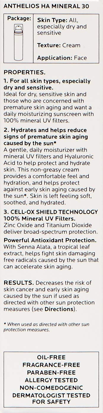 image:imageLa RochePosay Anthelios 100 Mineral Sunscreen Moisturizer with Hyaluronic Acid Broad Spectrum SPF 30 Face Sunscreen with Zinc Oxide amp Titanium Dioxide 17 fl oz