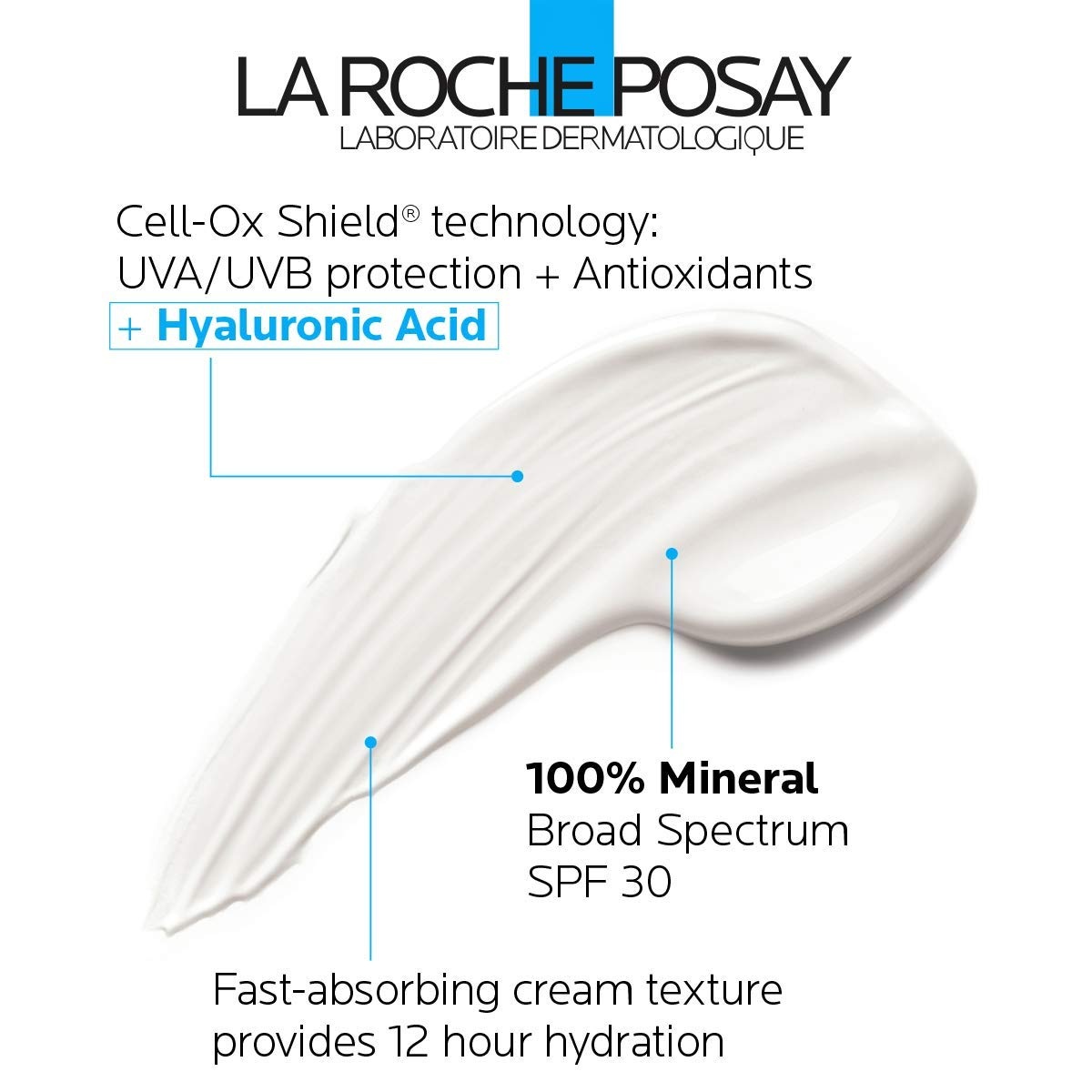 image:imageLa RochePosay Anthelios 100 Mineral Sunscreen Moisturizer with Hyaluronic Acid Broad Spectrum SPF 30 Face Sunscreen with Zinc Oxide amp Titanium Dioxide 17 fl oz