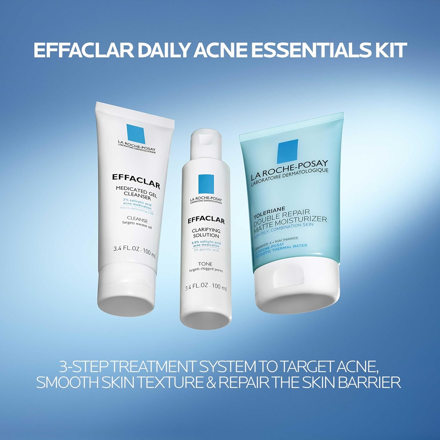 image:imageLa RochePosay Effaclar Daily Acne Kit with Cleanser Toner amp Moisturizer