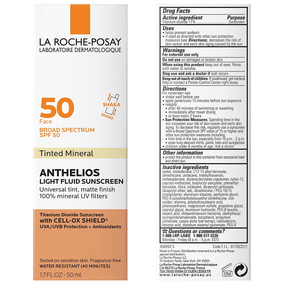 image:imageLa RochePosay Skin Care Set Tinted Sunscreen SPF 50 amp Cleanser