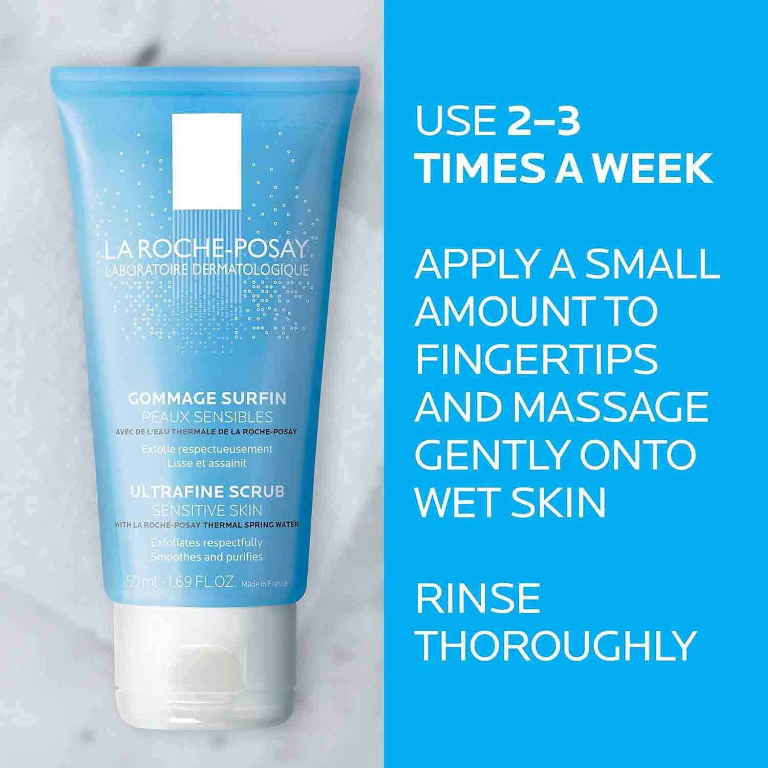 image:imageLa RochePosay UltraFine Scrub for Sensitive Skin Gentle Exfoliating Face Wash with UltraFine Pumice Particles to Remove Dead Skin Safe For Sensitive Skin