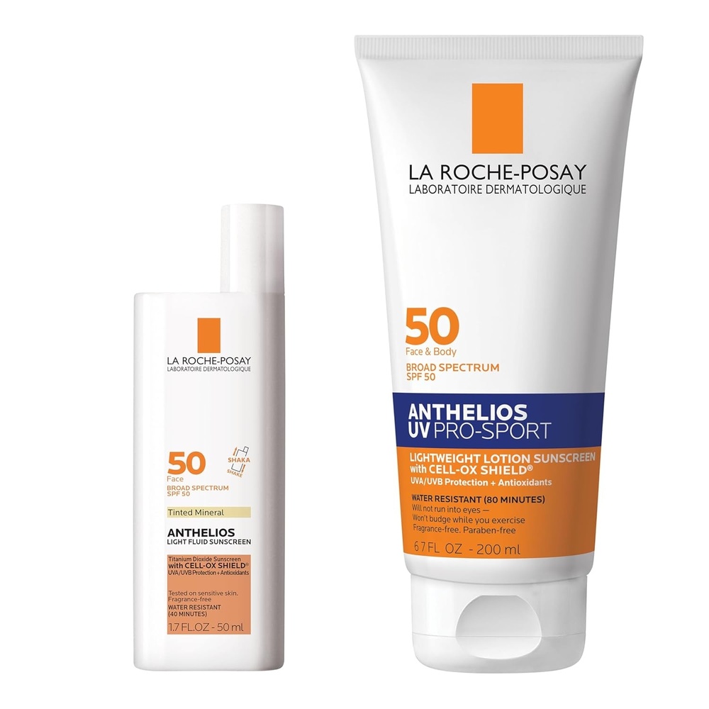 image:imageBundle of La RochePosay Anthelios Tinted Sunscreen SPF 40 Broad Spectrum SPF Zinc Oxide La Roche Posay Anthelios UV ProSport Sunscreen SPF 50 Daily use for Body amp Face