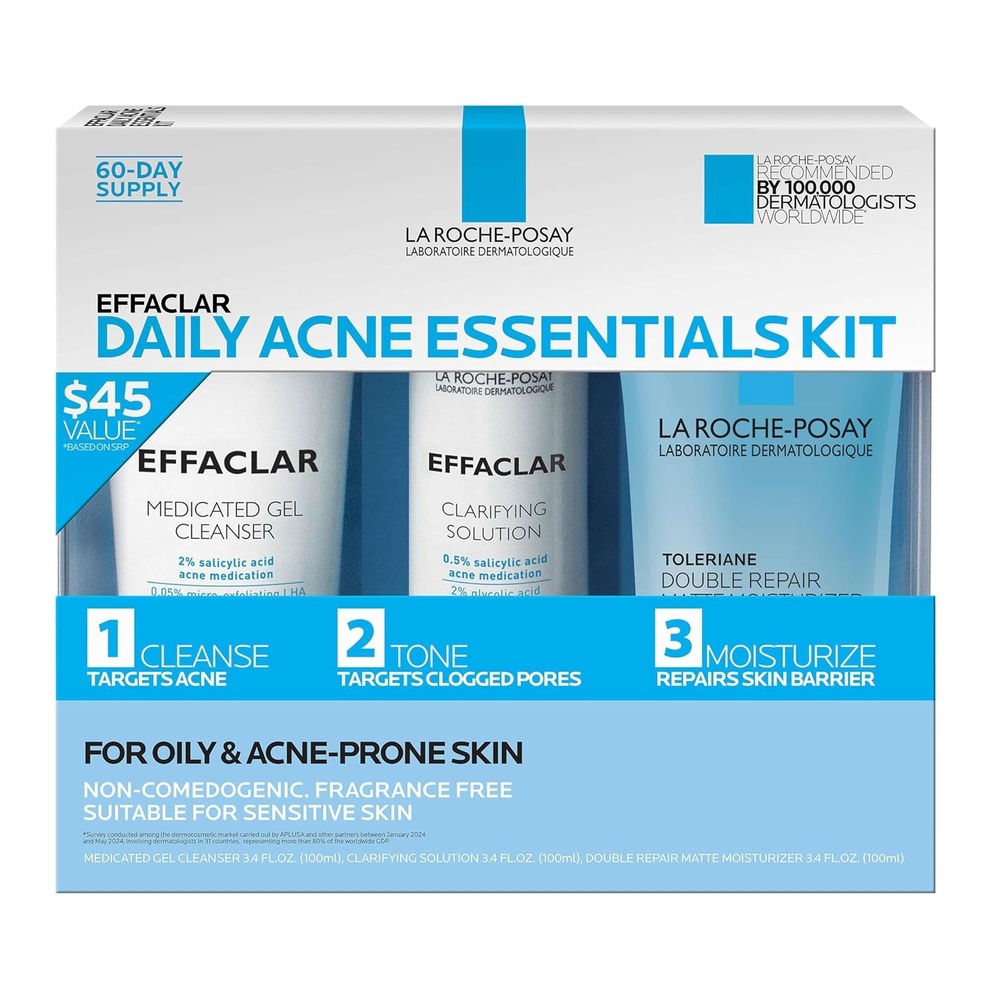 image:imageLa RochePosay Effaclar Daily Acne Kit with Cleanser Toner amp Moisturizer