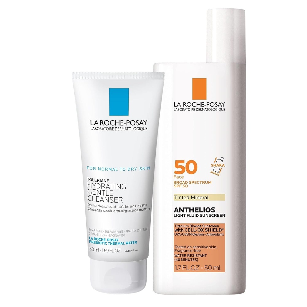 image:imageLa RochePosay Skin Care Set Tinted Sunscreen SPF 50 amp Cleanser