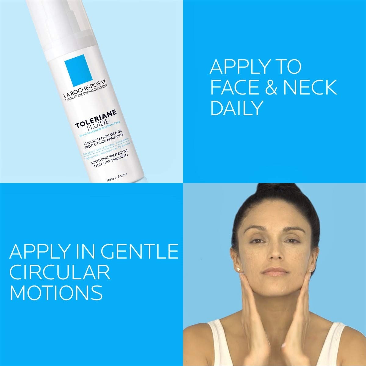 image:imageLa RochePosay Toleriane Sensitive Fluide Face Moisturizer with Glycerin135 Fl Oz Pack of 1