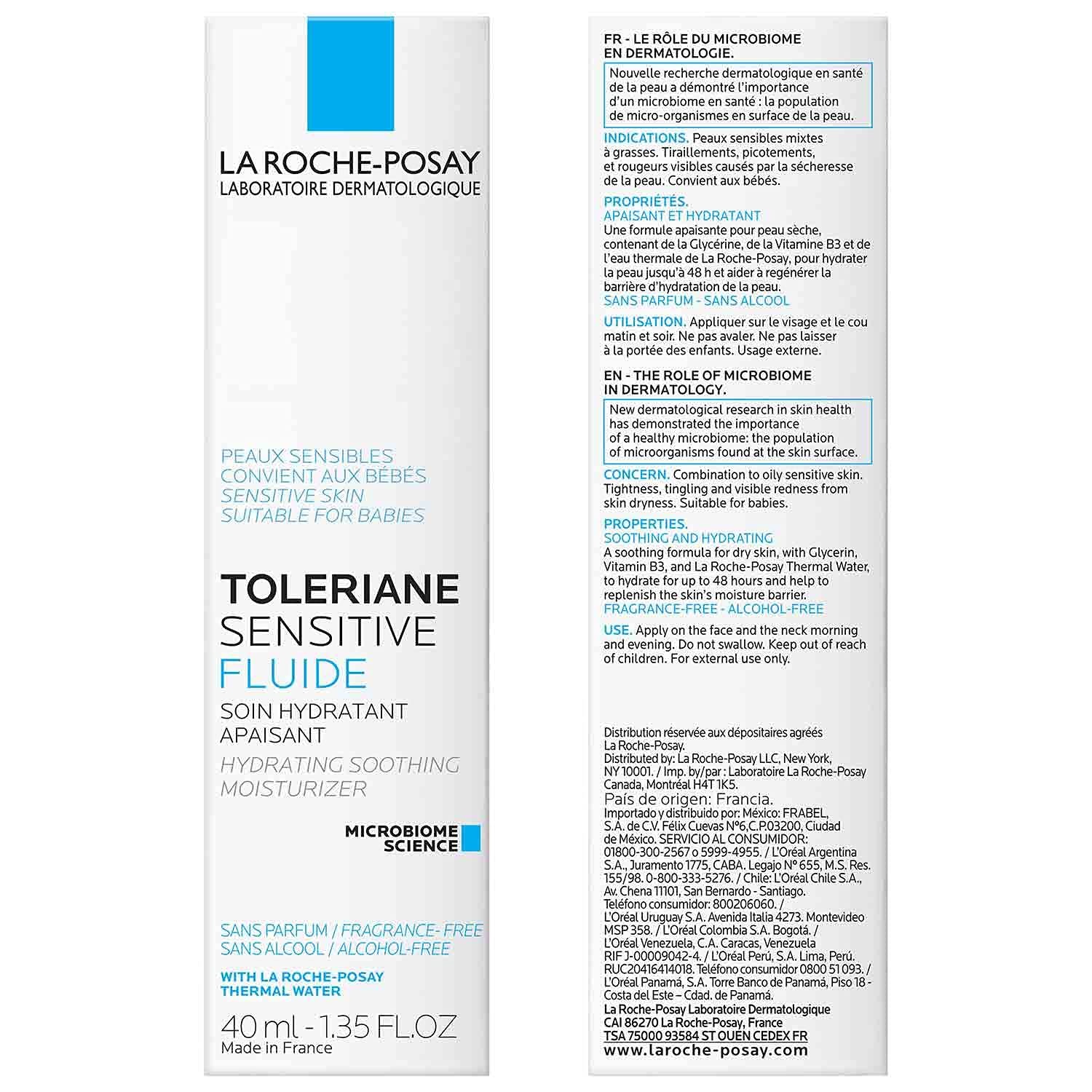 image:imageLa RochePosay Toleriane Sensitive Fluide Face Moisturizer with Glycerin135 Fl Oz Pack of 1