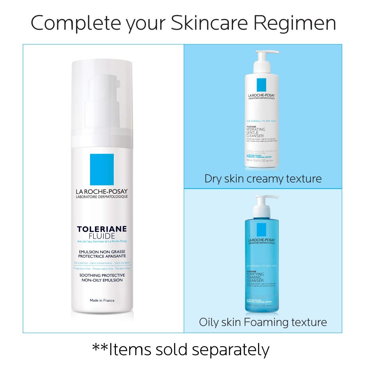 image:imageLa RochePosay Toleriane Sensitive Fluide Face Moisturizer with Glycerin135 Fl Oz Pack of 1