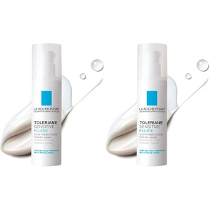 La Roche-Posay Toleriane Sensitive Fluide Face Moisturizer, with Glycerin(1.35 Fl Oz (Pack of 2))