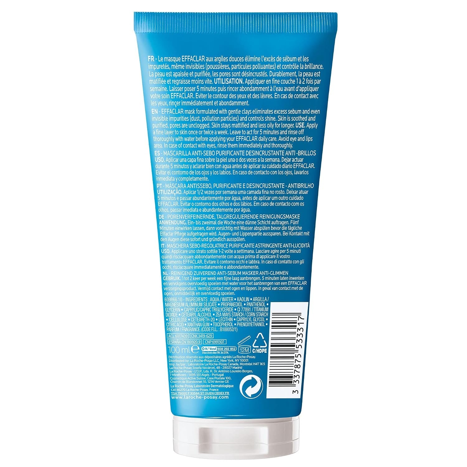 image:imageLa RochePosay Effaclar Clay Face Mask for Oily Skin 34oz