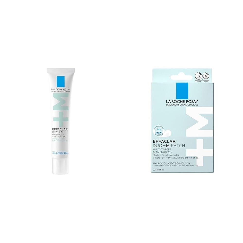 image:imageBundle of La RochePosay Effaclar Salicylic Acid Acne Treatment Mattifying Acne Gel Cream Spot Treatment Effaclar MultiTarget Blemish Patches Hydrocolloid Pimple Patches Shields 22 Patches